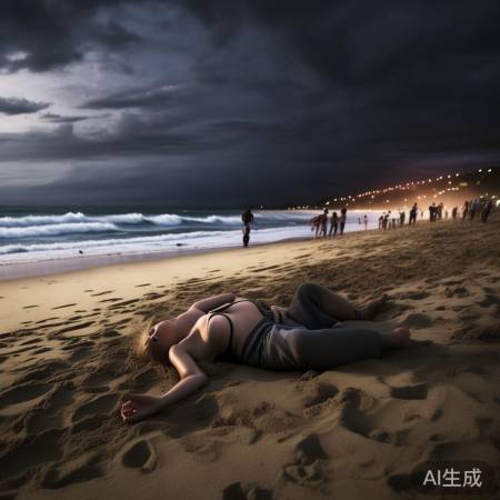 巴西海滩惊魂！女子遭闪电击中，生死一线！