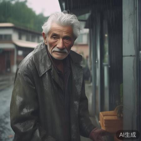102岁爷爷冒雨探望孙媳，感人至深！